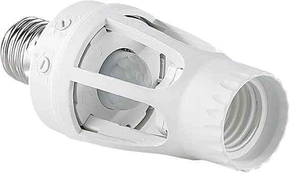 Lunartec E27 Bewegungsmelder: Lampenfassung mit 360°-PIR-Bewegungssensor E27 (Lampenfassung mit Bewegungsmelder Fassung mit Birne)