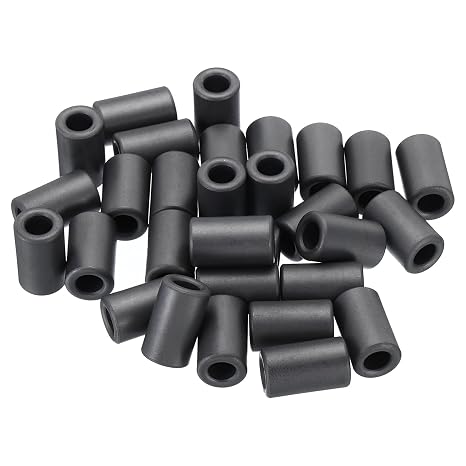 PATIKIL Ferrite Toroid Core, 30 Pcs Toroid Core 0.5" ODx0.3" IDx0.8" H Ferrite Rings Transformer Ferrite Toroid Cores for EMI/RFI Filters, Black
