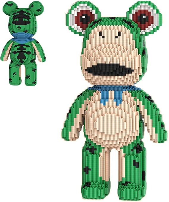 DAHONPA Cute Frog Bear Micro Building Blocks Set (5650 Pieces), Bear Bricks Set Creative Home & Office Decor, Gift for Adults and Kids