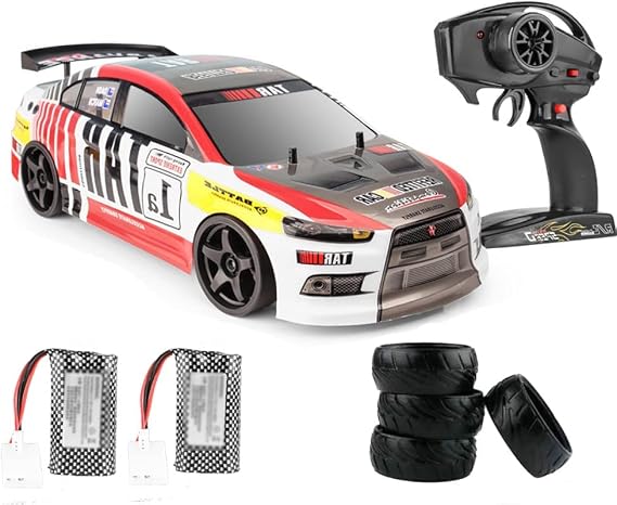 RC Drift Racing Car 70KM/H High Speed Remote Control Car Drift, 1/10 Scale RC Drift Car Super Fast RC Sport Racing Car Drift Vehicles Truck With 4 PCS Replacement Tires