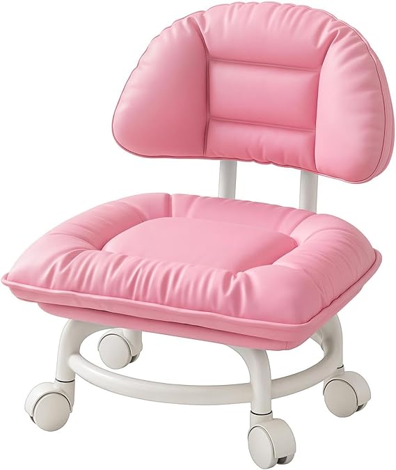 Workshop Rolling Stool with Swivel Wheels and Low Seat