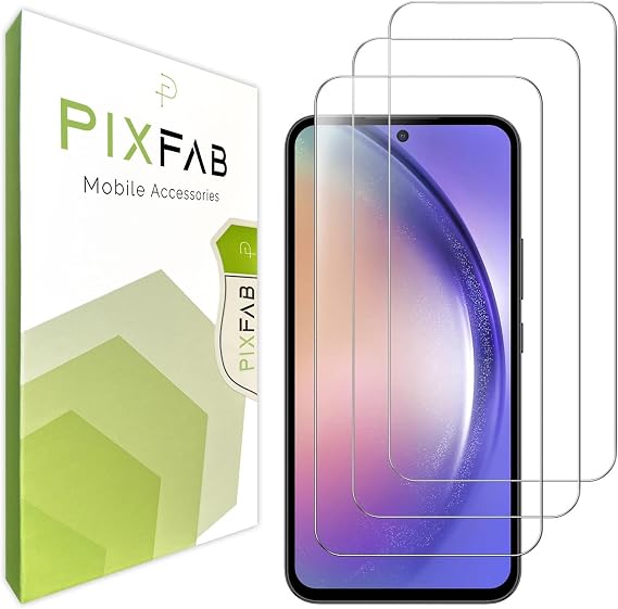 PIXFAB Screen Protector for Motorola Moto G17 / G35 5G / G56 / G05/ G15 / E15 / G75 Tempered Glass, Anti Scratch and Anti Shatter Film, [Case Friendly] HD Clear Premium, 9H Tempered Glass [Pack of 3]