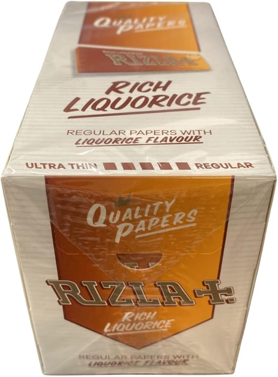 Rizla Regular Liquorice - Full New Box Of 100 Booklets