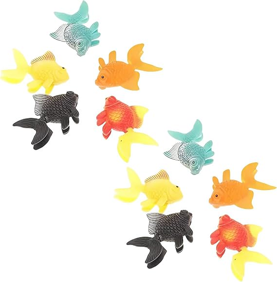 10Pcs Random Color Lifelike Reusable Plastic Artificial Moving Floating Fishes Ornament Decorations for Aquarium Fish Tank Pet Supplies Popular