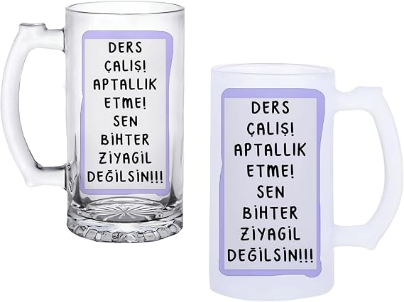 Ghostbastır Design Sen Bihter Değilsin Bira Bardağı 500 cc Cam Buzlu veya Buzsuz Seçenekleriyle0850