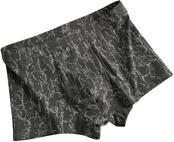 3-Pack Printed Pure Cotton Men'S Boxer Briefs, Mid-Rise, Breathable And Soft