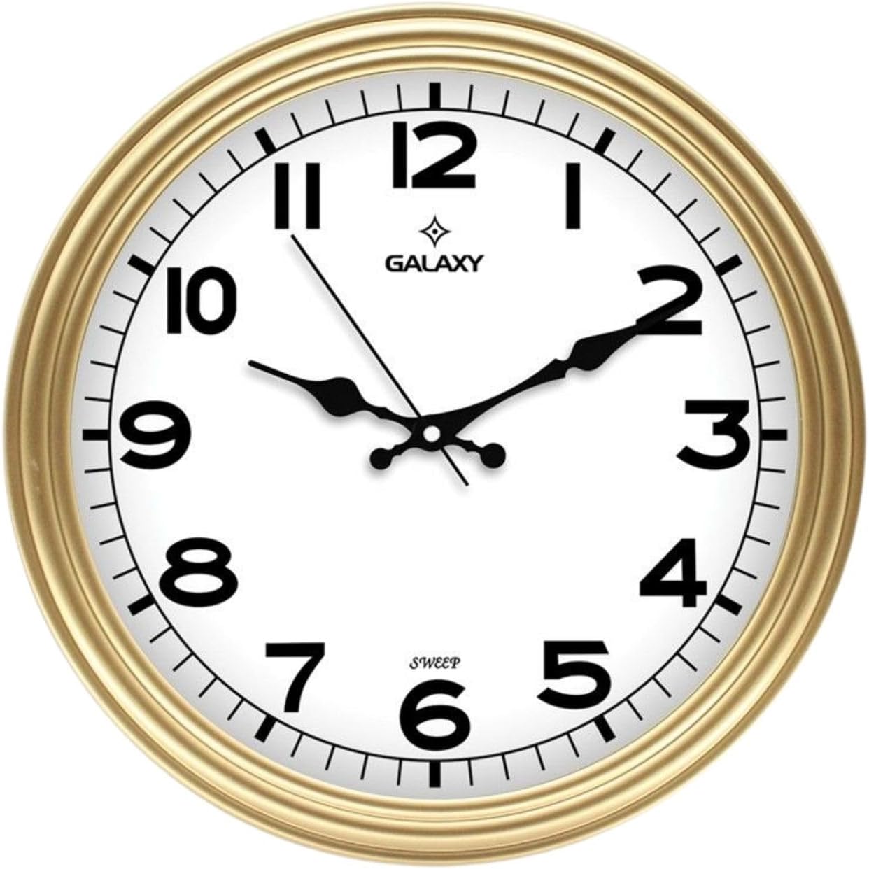 Galaxy Wall Clock -gold