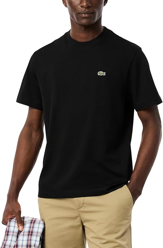 Lacoste Men's Short Sleeve Classic Fit Crew Neck Tee Shirt T, Black, XL