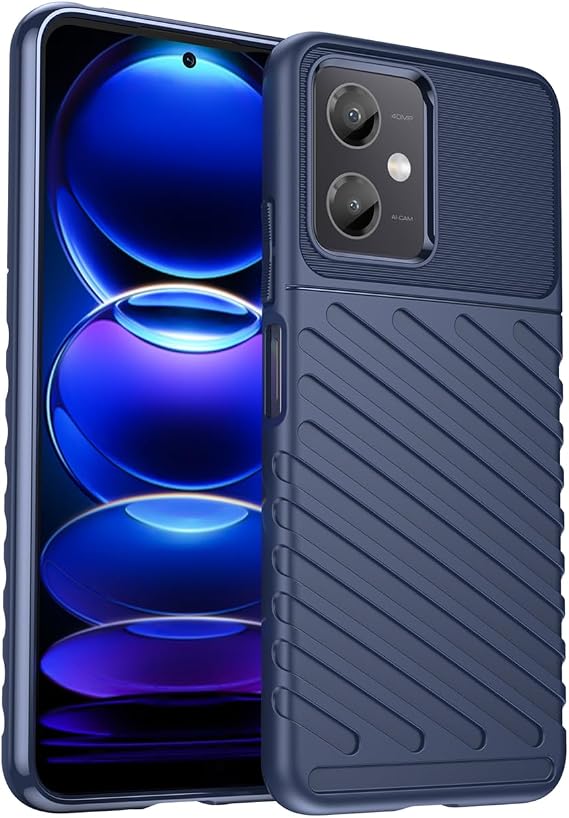 for Redmi Note 12 5G Case, Poco X5 5G/Redmi Note 12R Pro 22111317I Case, Rugged Shield Series TPU Cover Anti-Drop Shockproof Protection Cover for Xiaomi Redmi Note 12 5G Blue