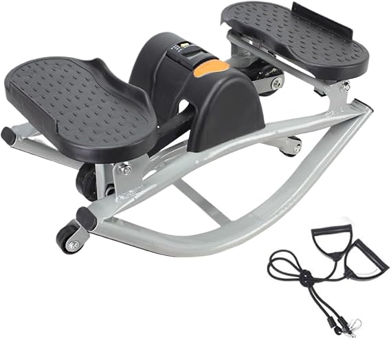 Rock Stepper Workout - Exercise Stepping Trainer for Legs Glutes Toning | Steel Frame with Non Slip Pads, Compact Motion Equipment, Supporting Balance Rhythm for Home Gym Apartment Fitness