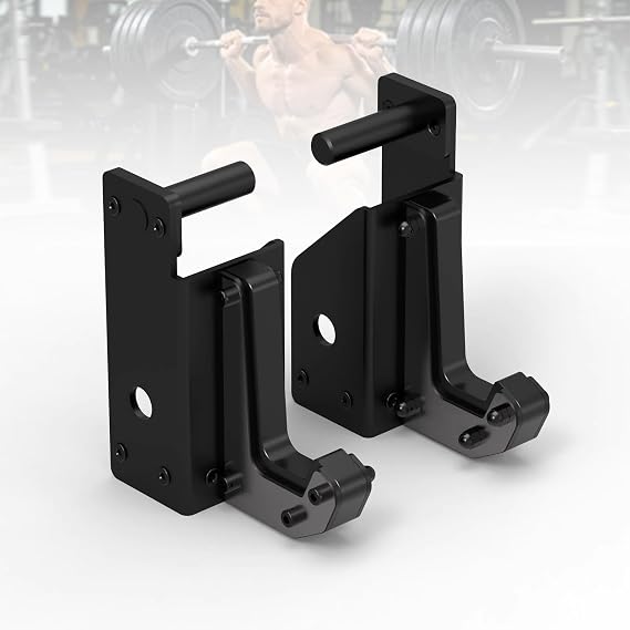 DYK&NX J-Hook Barbell Holder for Power Rack, Power Rack Attachments, Heavy Duty Power Rack Attachments for 3" x 3" Power Rack