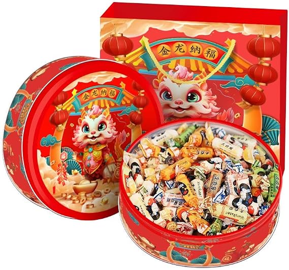 White Rabbit Toffee,Halloween New Year gift box,Gummy Candy,Milk sugar,Childhood Snacks Food,Dessert,Vegan,Sweet,Confectionery,Chinese Toffee snack gift (Mixed flavor,500g)