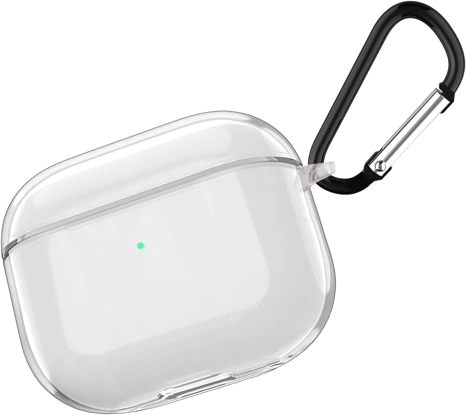 AirPods Pro 2 Case, AirPods Pro 2 Ultra-thin Silicone Case with LED Visibility, Wireless Charging Support, Dustproof, Shockproof Apple Earphone Protective Case with Carabiner Black