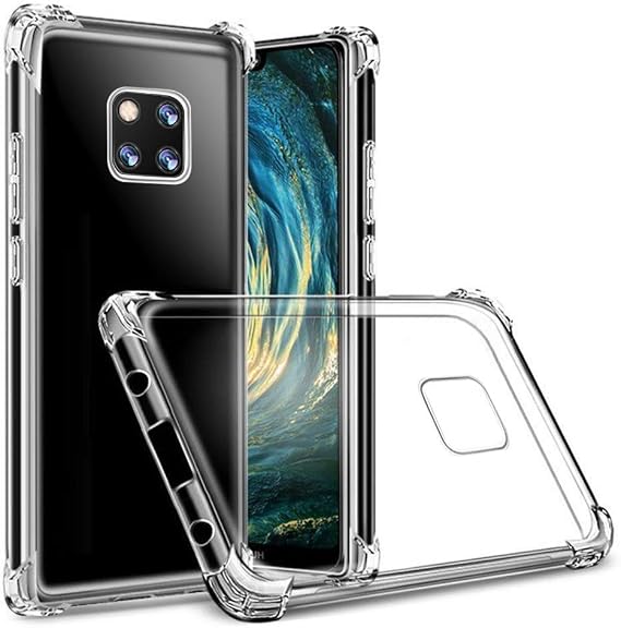 Hually Compatible Huawei mate 20 pro Case, include Shock Absorption Hard case with 4 Corners Protection and Slim Simple Fully Protective Design Soft TPU Cover for HUAWEI mate 20 pro
