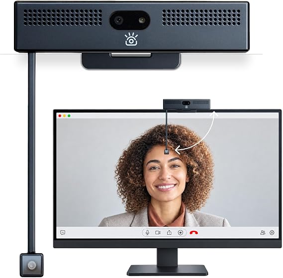 iContact Camera ProHello 4K Eye Contact Webcam, Windows Hello Login
