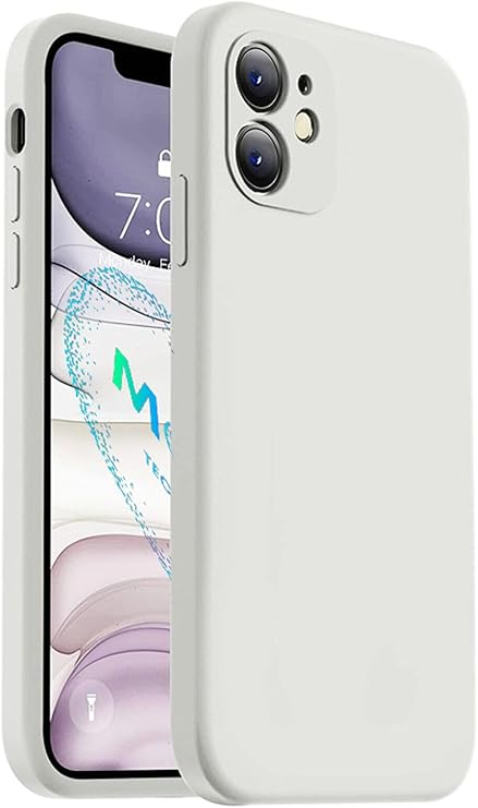 CONSTRAIN - Iphone 11 ile Uyumlu Telefon Kılıfı - Iphone 12 Görünümlü Köşeli Tasarım, İçi Kadife Lansman Kılıf - Beyaz
