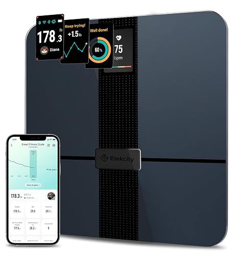 Etekcity XL Body Fat Scale 14 Values App & WiFi & USB Charging & Large