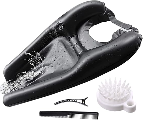 Inflatable Sink,Portable Movable Leakproof Blow Up Mobile Salon - Disabled Shampoo Bowl Hair Wash Station - for Elderly Seniors Pregnant Women Children Kids