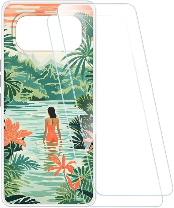 Tempered Glass and Case for Volla Phone Quintus - Swimming