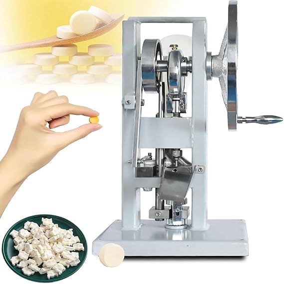 Manual Tablet Press Machine for Powder Tableting, Up to 2000 Pieces/Hour