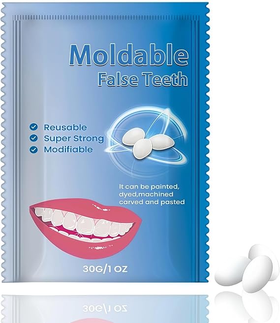 Temporary Tooth Filling Kit,Temporary Tooth Repair Kits,Moldable False Teeth Replacement,False Teeth Replacement Repair Beads,Dental Repair Beads for Fixing Missing/Broken Tooth,Tooth Gap Filler