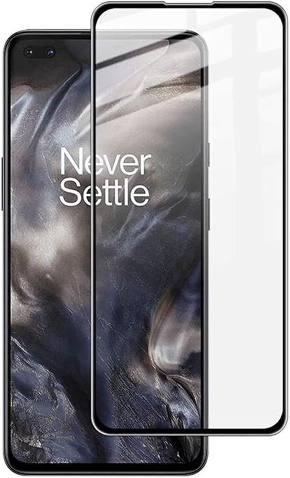 Microcase Oneplus Nord Tam Kaplayan Çerçeveli Tempered Ekran Koruyucu - Siyah