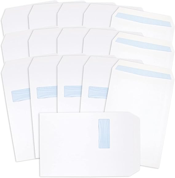 Postmaster C4 Window Envelopes 229 x 324 mm A4 100 GSM Self Seal White 250 Pack