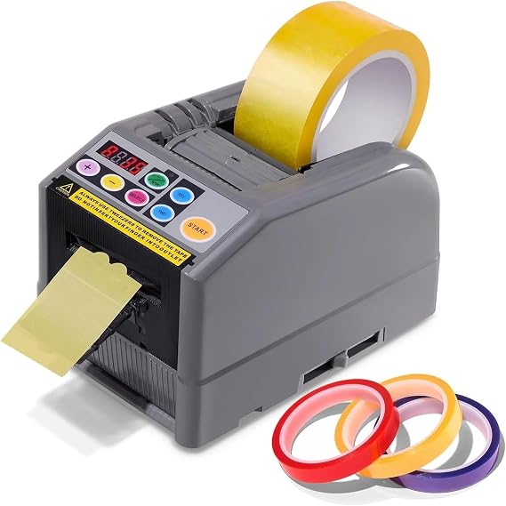Automatic Ribbon Cutting Machine with 3 Tapes, Tape Dispenser 999mm Maximum Cutting Length, 6-60mm Width Tapes Precise Cuts