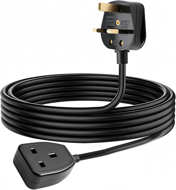 3M 13A Extension Lead Single Socket Power Cord for Home Travel