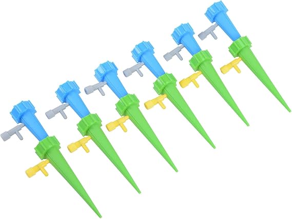 12pcs Automatic Plant Self Watering Spikes, Drip Irrigation System with Slow Release Control Valve, Switch Bottle Drip Irrigation System, Plant Pot Waterings Devices for Garden Plants