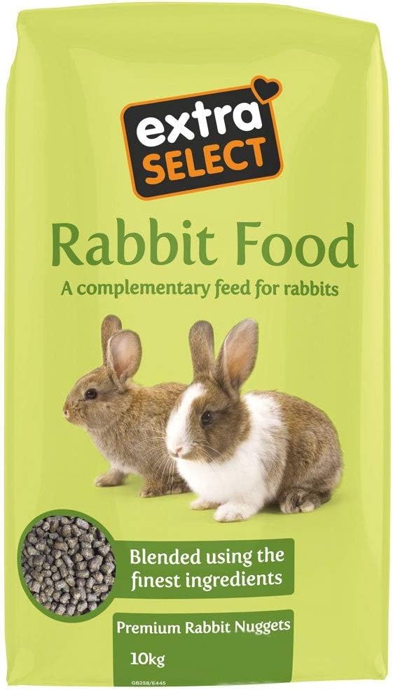 Extra Select Premium Rabbit Nuggets - Outdoor/Indoor Rabbit Food Pellets with Essential Vitamins & Minerals - 10kg