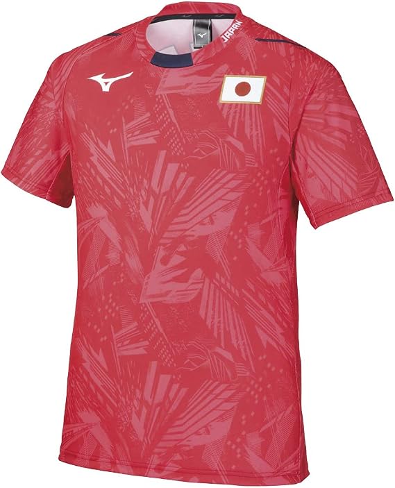 Mizuno Support T-Shirt with JAPAN Logo, Replica Model, Worn by Team, Japan National Team Replica, Unisex, Junior Size Available 32MA0505