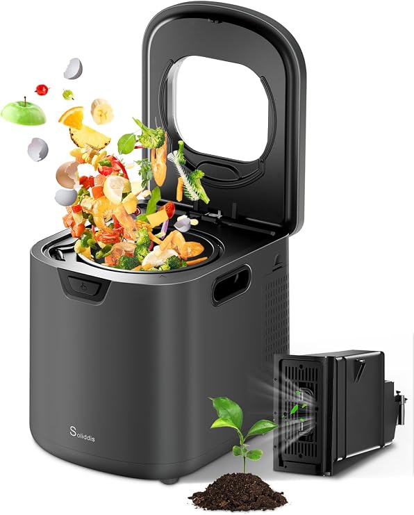 Electric Kitchen Composter 4.2L, Odourless Smart Food Compost Bin