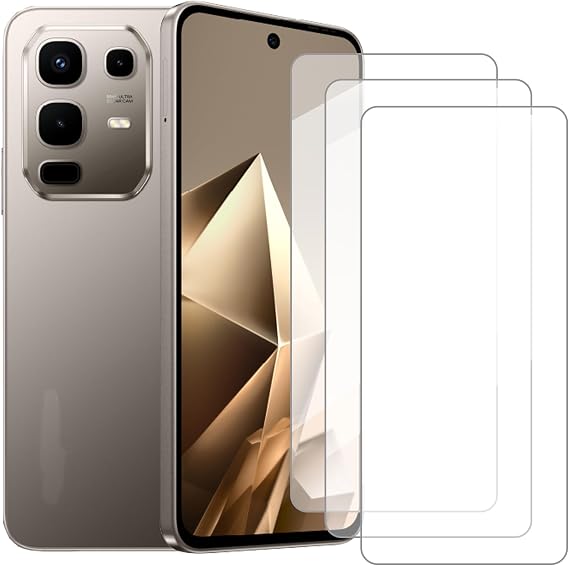 Screen Protector Compatible with Infinix Note 50X 5G(6.78 Inch) [3 Pack] Glass Screen Protector Suitable for Infinix Note 50X 5G, Tempered Glass Protective Film
