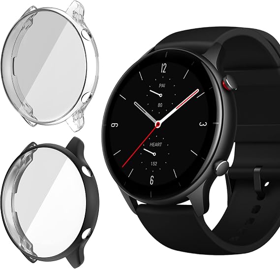 TPU Case with Screen Protector for Amazfit GTR 2e/GTR 2 [Pack of 2]