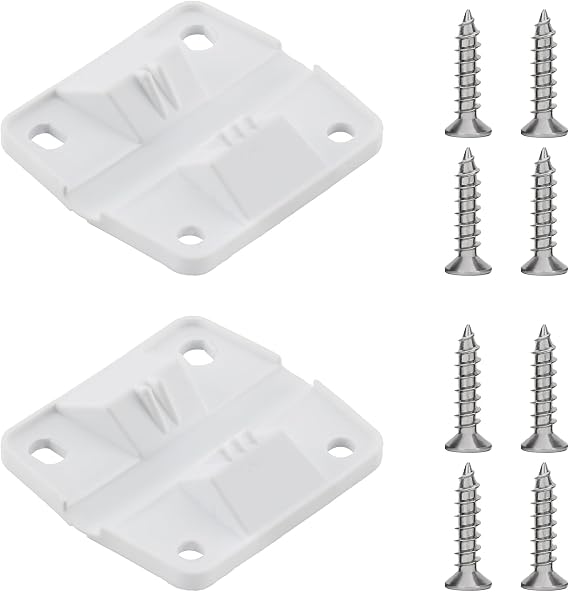 Replacement Cooler Hinges (2-Pack), Replacement Hinges, 2 Plastic Hinges & 8 Mounting Screws （White）