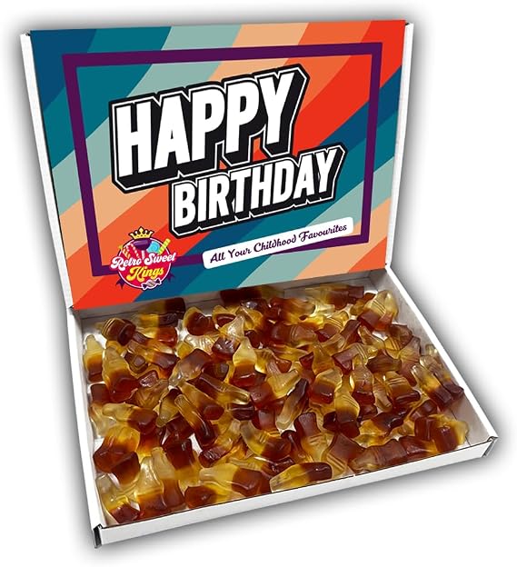 Cola Bottles Gift Box Happy Birthday Hamper (RETRO BIRTHDAY FRONT)