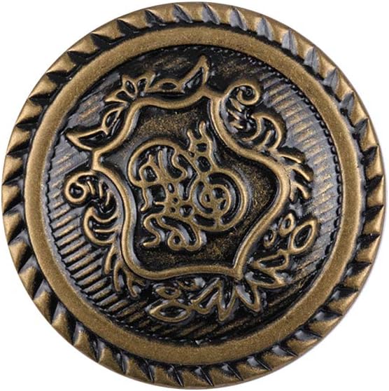 12PCS Antique Bronze Pattern Engraved Metal Buttons for Blazer Coat Suit 23mm