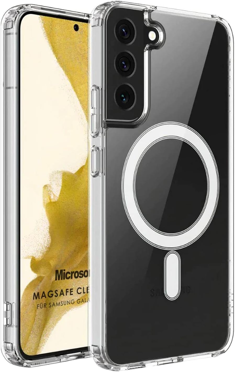 Microsonic Samsung Galaxy S22 Plus için Kılıf MagSafe Clear Soft Şeffaf [Galaxy S22 Plus ile Uyumlu Kılıf - Şeffaf]