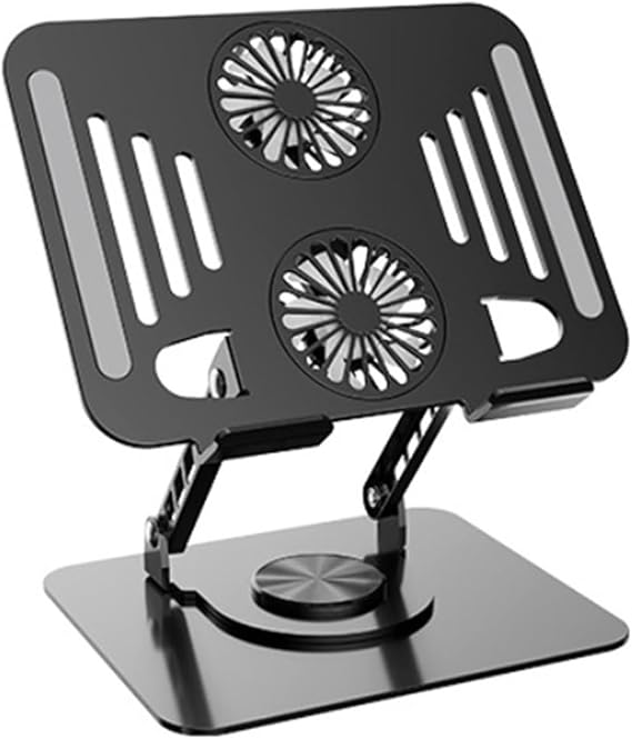 Sturdy Aluminum Laptop Stand With 360 Degree Rotation And Ergonomic Height For 17.3Inch Notebooks Laptop Stand Cooling Pad