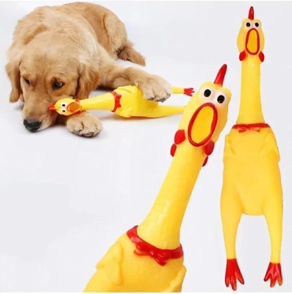 Öten Çığlık Atan Horoz Tavuk Civciv Köpek Kedi Için Bağıran Sesli Oyuncak (30 Cm (Medium))