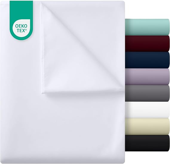 Utopia Bedding Top Sheet, Bed 135-225x255 cm - White