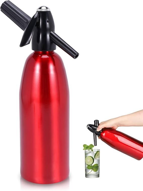 Soda Water Maker DIY Frothing Water Machine Seltzer Bottle Soda Siphon Bottle Carbonated Beverage Machine Homemade & Professional Sparkle Water Seltzer Water Maker, Soda Water Generator, Soda Water