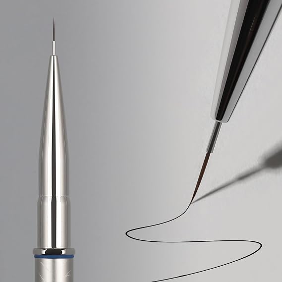 YOKEFELLOW ネイルアートライナーブラシ 6mm ディテールライナーブラシ ネイルアートペインティングマニキュアデザイン プロフェッショナルネイルアートツールEA05ライナー-S