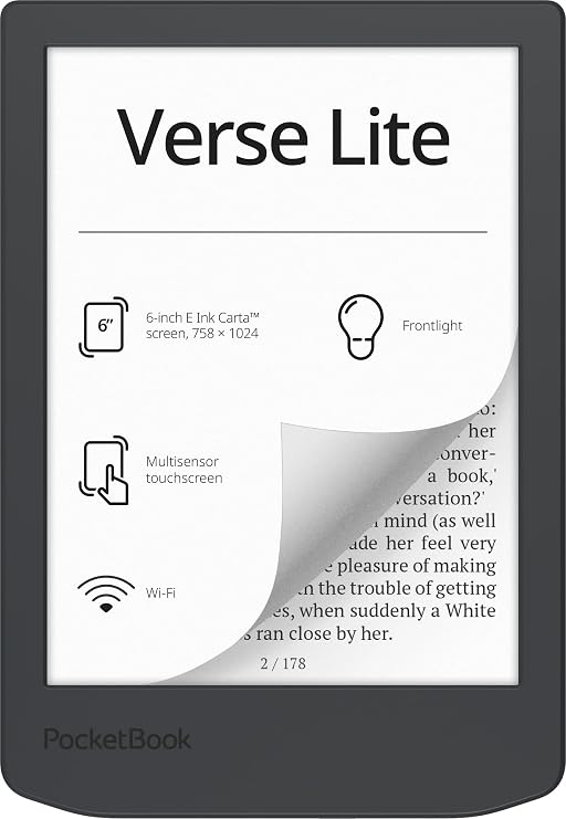 Pocketbook Verse Lite E-Reader 6 E-Ink Touch 8 GB Grey Roof Version