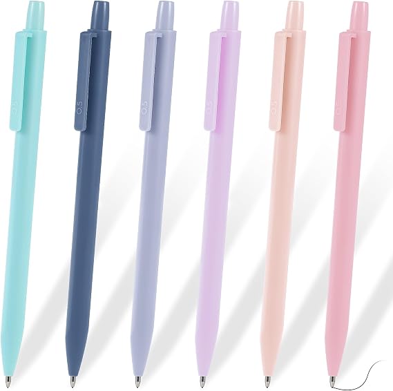 Mabor 6PCS Mechanical Pencil Set, Cute Mechanical Pencils 0.5 mm Aesthetic Artist Retractable Mechanical Pencils for Writing Drawing Sketching for School or Office Supplies