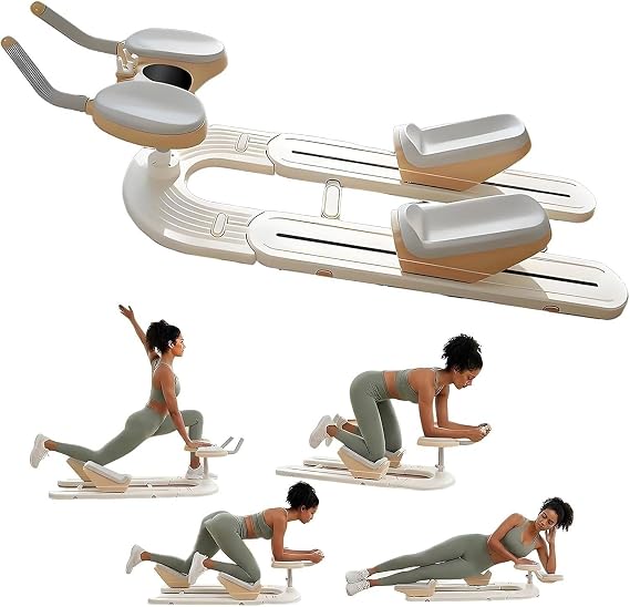 Crawling Exercise Machine, Detachable Spine Twist Stretcher, Quiet Glide Crawler for Core, Glutes, Legs & Full Body Workout at Home