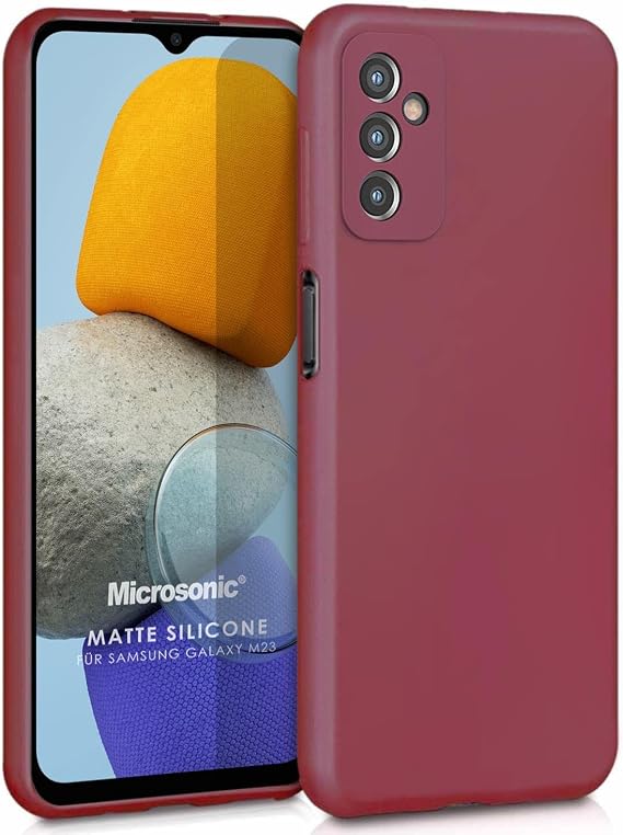Microsonic Matte Silicone Samsung Galaxy M13 için Kılıf Mor [Galaxy M13 ile Uyumlu Kılıf - Mor]