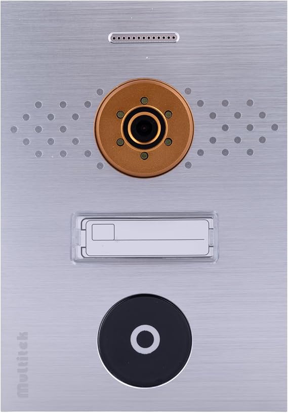 Multitek DIP01 Bulut Tabanlı Akıllı Villa Kapı Paneli - 5MP Geniş Açılı Kamera, IP65 Suya Dayanıklı Alüminyum Gövde, Monitörsüz Mobil Uygulama ile Uzaktan Kontrol ve Kapı Açma, Gece Görüşlü