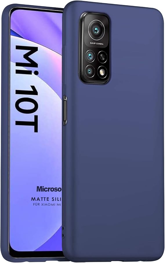 Microsonic Matte Silicone Xiaomi Mi 10T Pro için Kılıf Lacivert [Mi 10T Pro ile Uyumlu Kılıf - Lacivert]